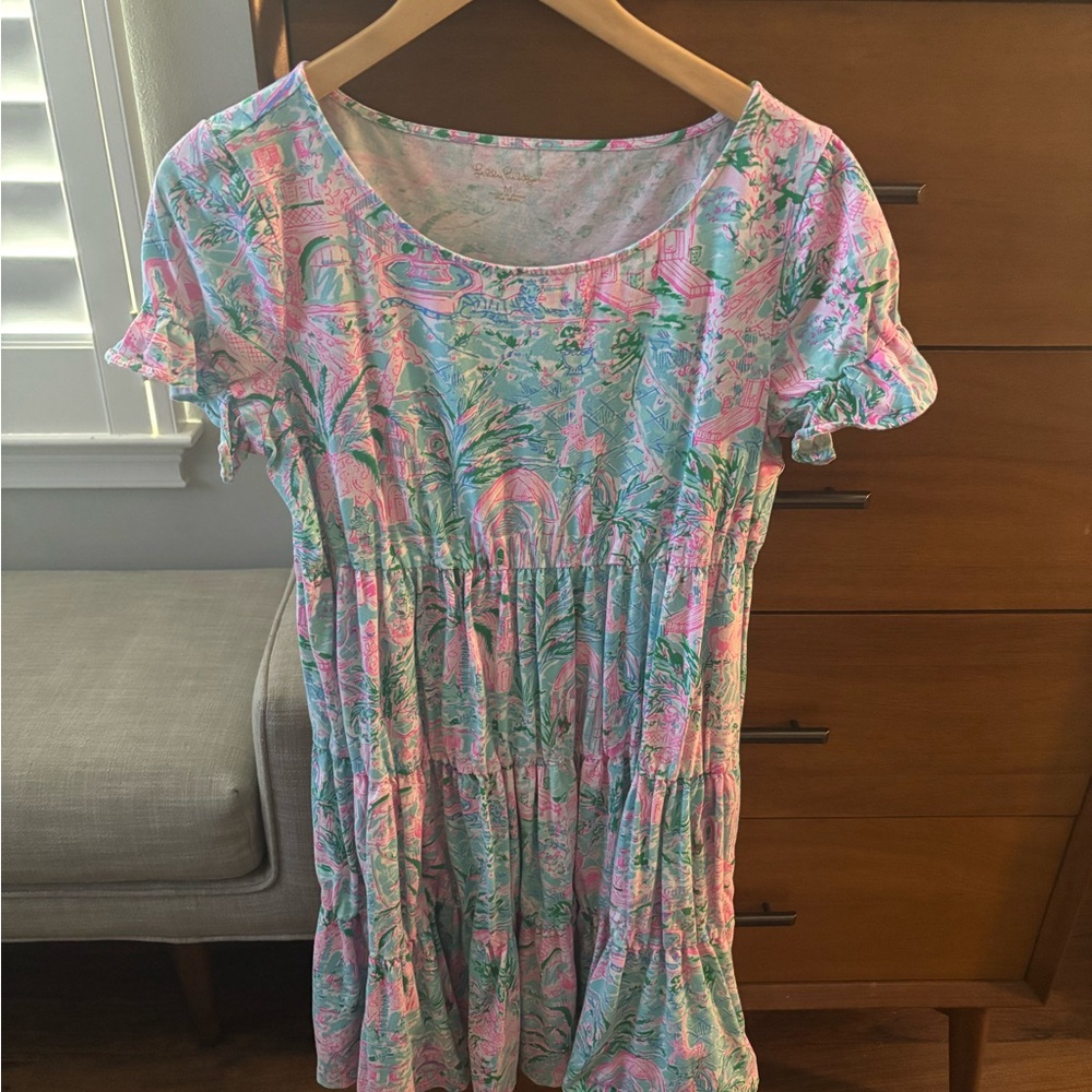 Lilly Pulitzer Vibrant Pink and Green Dress